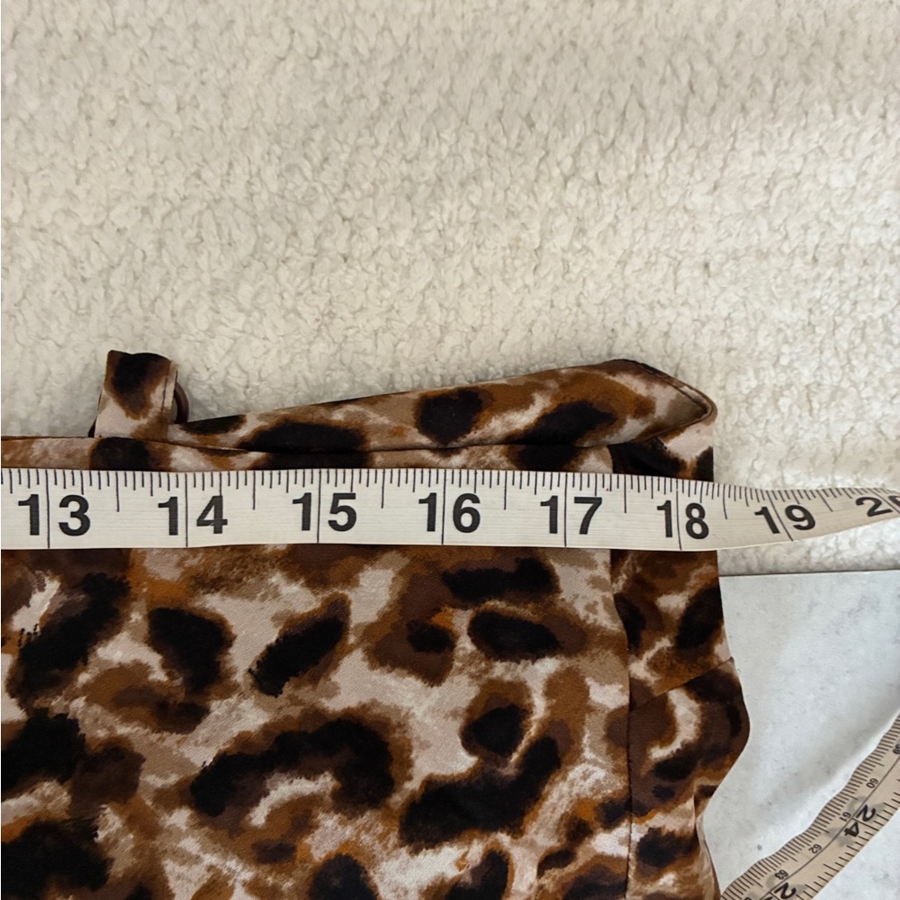 RM Rebecca Minkoff Leopard Print Satin Slip Dress Animal Print Mini Size M - Picture 10 of 12